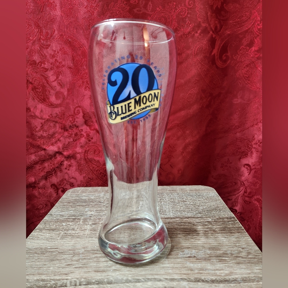 Blue Moon 20th Anniversary Beer Glass 16 Oz Tumbler